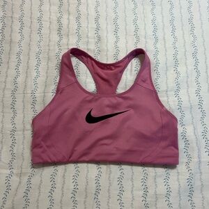 Nike Pink and Black Sports Bra Racerback Design